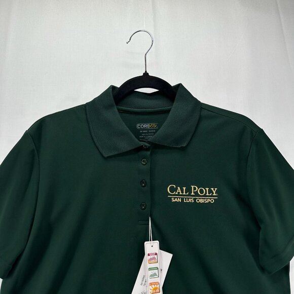 Cal Poly Shirt Womens Sz M Core 365 San Luis Obispo CA Mustangs Golf Polo Green - Picture 3 of 11